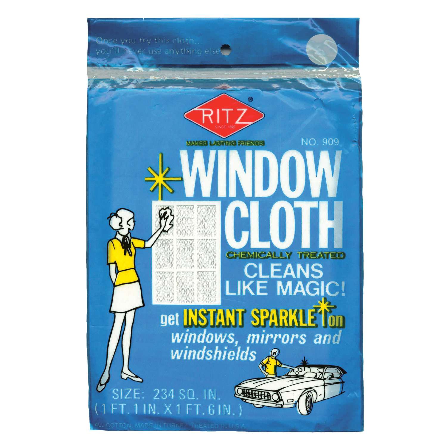 Ritz Original Scent Window Cleaner 1 pk Wipes Ace Hardware