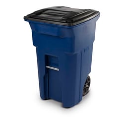 Toter 64 gal Blue Polyethylene Wheeled Garbage Can Lid Included