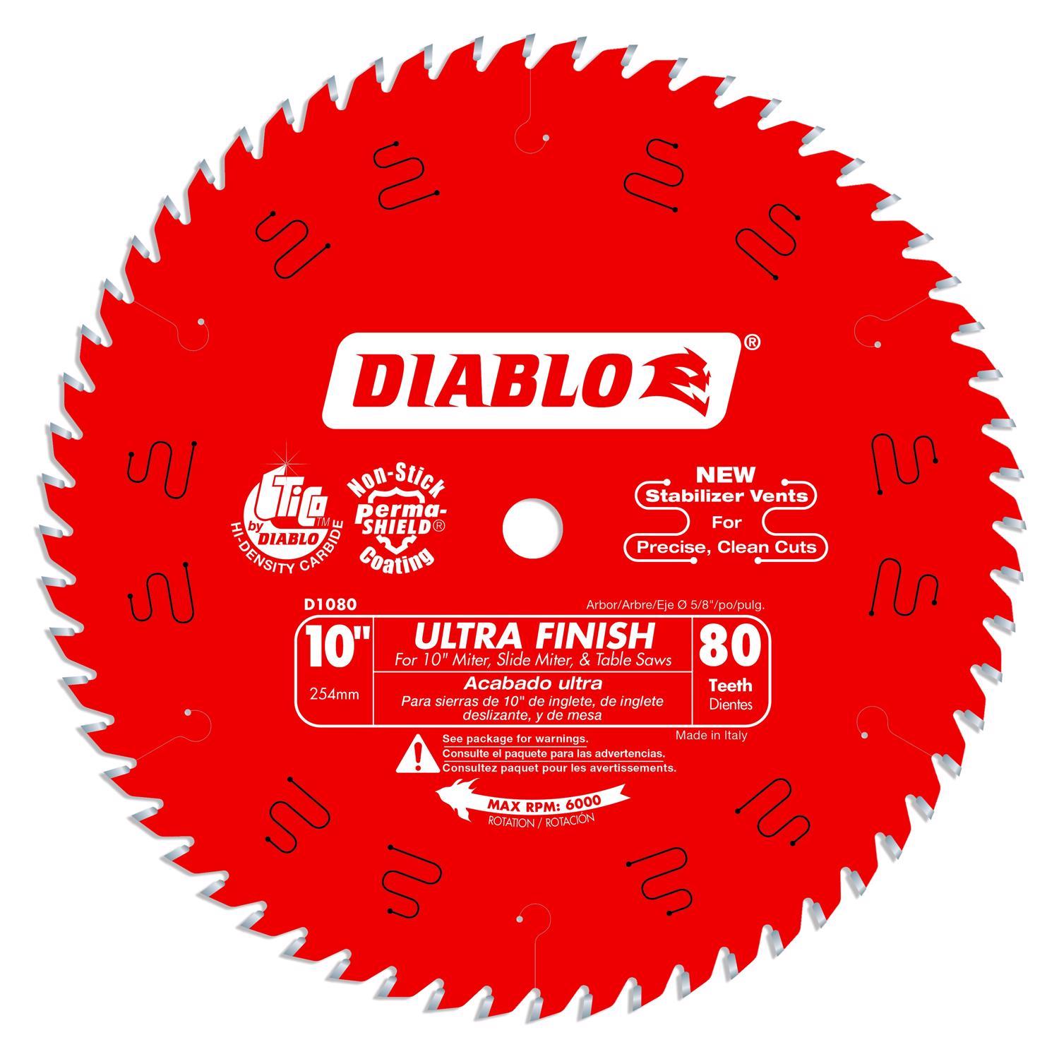 Diablo 10 in. D X 5/8 in. TiCo Hi-Density Carbide Circular Saw Blade 80 teeth 1 pk Sansujyuku sansujyuku.com
