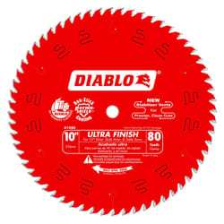 Diablo 10 in. D X 5/8 in. TiCo Hi-Density Carbide Circular Saw Blade 80 teeth 1 pk