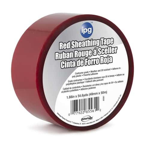 IPG 1.88 in. W X 54.6 yd L Red Acrylic Adhesive Sheathing Tape - Ace  Hardware