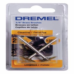 Dremel 3/4 in. X 1.7 in. L Brass Brush 2 pk