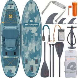 Retrospec June PVC Inflatable River Rock Paddle Board Kit 6 in. H X 11 ft. W X 35 in. L