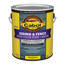 Cabot Siding & Fence Solid Tintable Neutral Base Stain and Sealer 1 gal