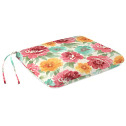 Jordan Manufacturing Multicolored Floral Polyester Seat Cushion 3 in. H X 15 in. W X 18 in. L