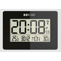 Headwind EZRead Clock/Thermometer Polyresin Black