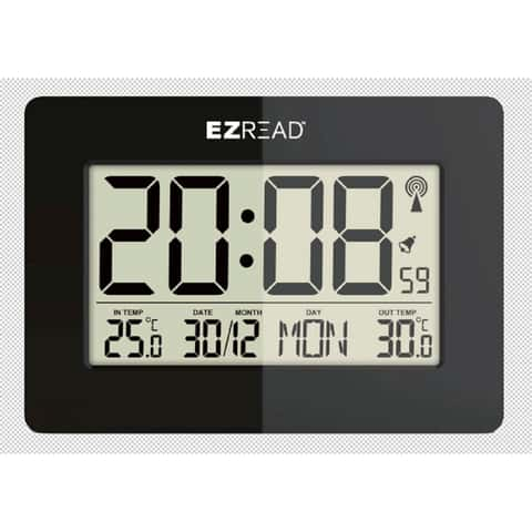 EzRead Indoor/Outdoor Thermometer With Bracket, 9, White