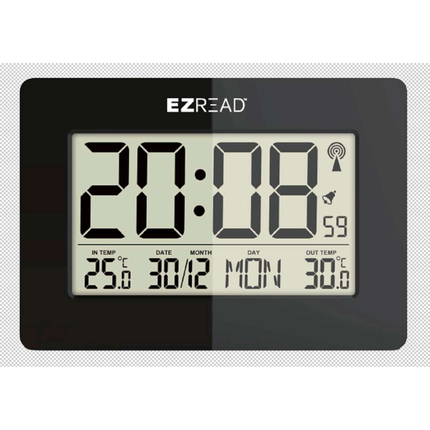 Headwind EZRead Clock/Thermometer Polyresin Black Ace Hardware