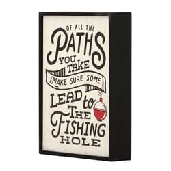 Open Road Brands Of All The Paths You Take Make Sure Some Lead To The Fishing Hole Framed Sign MDF W