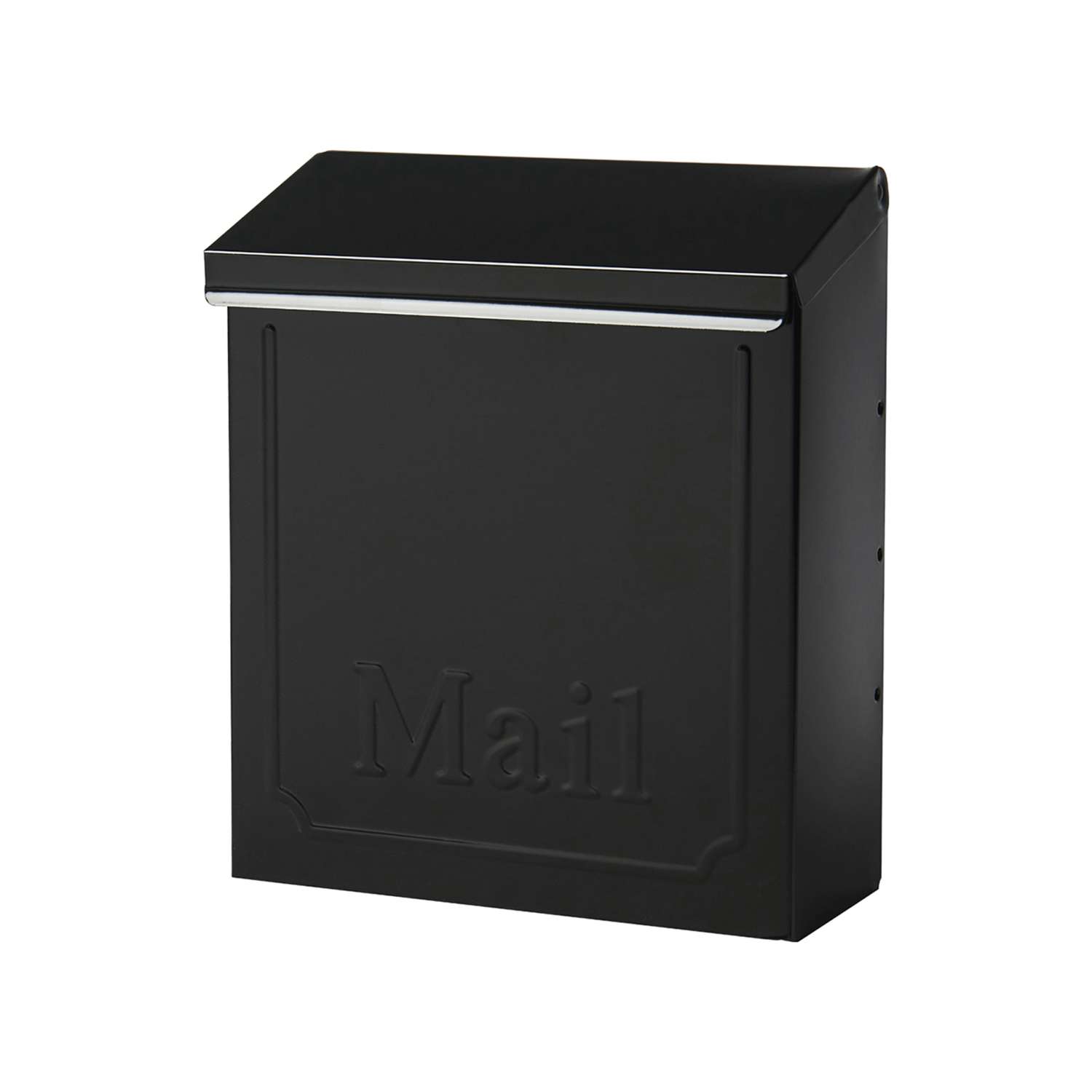 Gibraltar Mailboxes Townhouse Classic Galvanized Steel Wall Mount Black