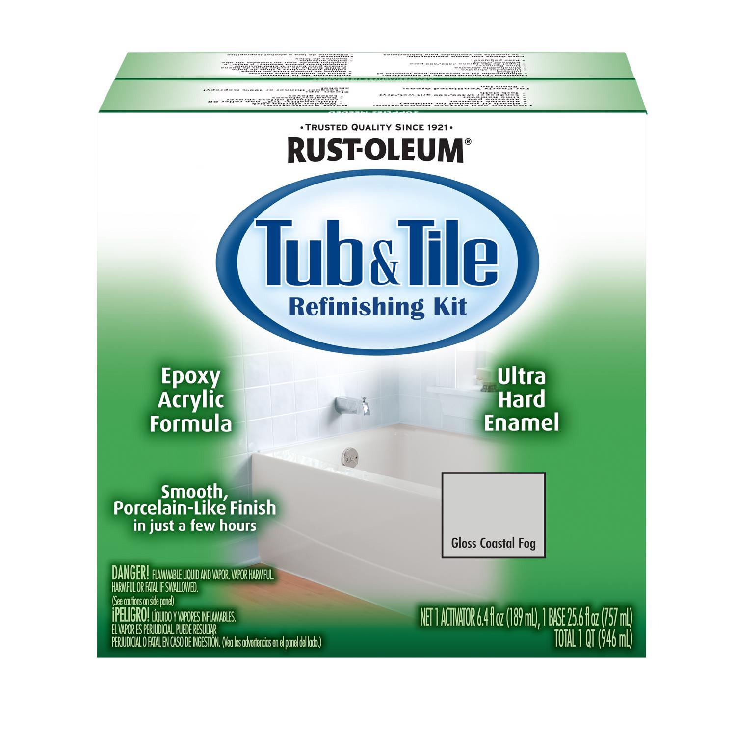 Rust-Oleum Specialty Gloss White Tub and Tile Refinishing Kit Interior 1 qt  - Ace Hardware