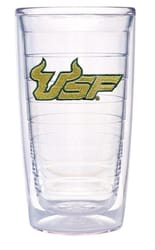 Tervis Collegiate 16 oz USF Bulls Clear BPA Free Tumbler