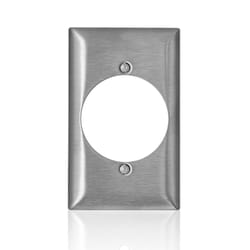 Leviton C-Series Stainless Steel 1 gang Metal Single Outlet Wall Plate 1 pk
