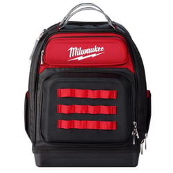 Milwaukee Ultimate Jobsite 18 in. W X 20 in. H Ballistic Nylon Backpack 48 pocket Black/Red 1 pc