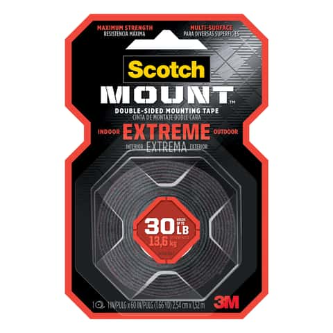 3M Scotch-Mount Double Sided 1 in. W X 60 in. L Mounting Tape Black - Ace  Hardware