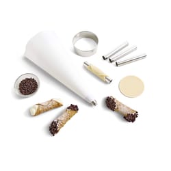 Fantes Silver Plastic/Stainless Steel Cannoli Maker Kit