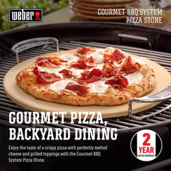 Weber Gourmet BBQ System Ceramic Beige Grill Pizza Stone 1