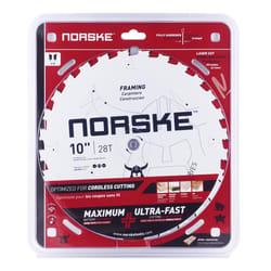 Norske 10 in. D X 5/8 in. Ultra Thin Kerf Carbide Saw Blade 28 teeth 1 each