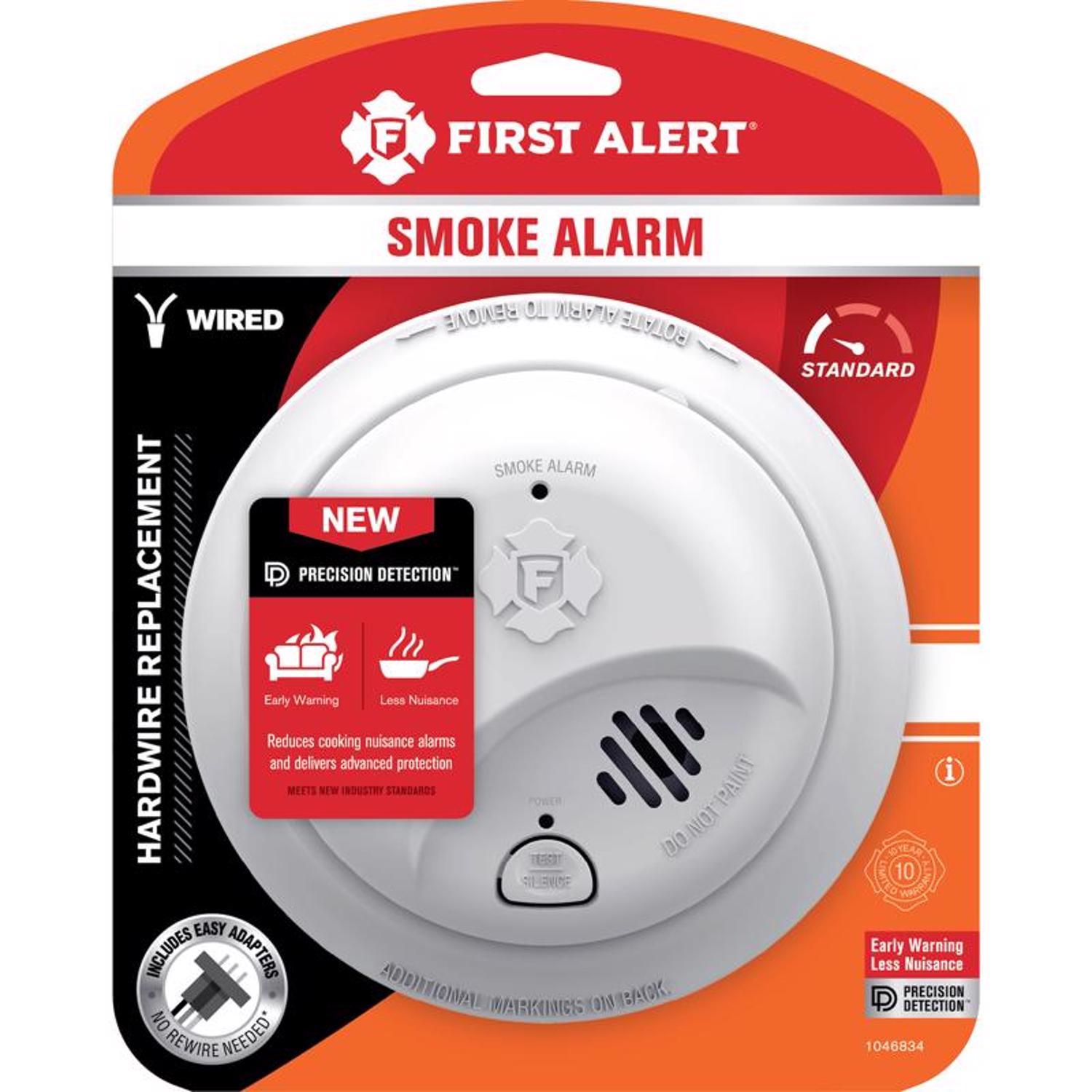 Photos - Security Sensor First Alert Hard-Wired w/Battery Back-up Ionization Smoke Detector 1 pk 10 