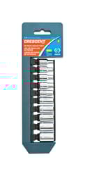 Crescent 1/4 in. X 1/4 in. drive SAE 6 Point Socket Set 10 pc