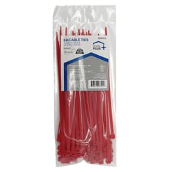 Home Plus 8 in. L Red Cable Tie 100 pk