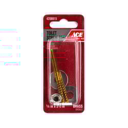 Ace Toilet Screw Set Brass