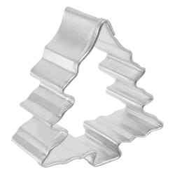 R&M International Corp International Corp 2 in. W X 2 in. L Christmas Tree Cookie Cutter Silver 1 pc
