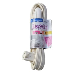 Woods Easy Switch Indoor 15 ft. L White Extension Cord 16/2 SPT-2