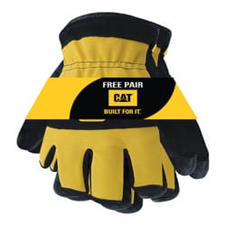 CAT Men's Palm Work Gloves Black/Yellow L 2 pair