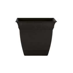 HC Companies Eclipse 5.25 in. H X 6 in. W X 6 in. D Plastic Contemporary Planter Black