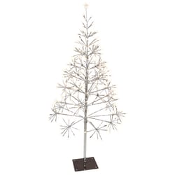 Holiday Bright Lights LED Warm White Lighted Shimmering Tree 54 in. Yard Decor