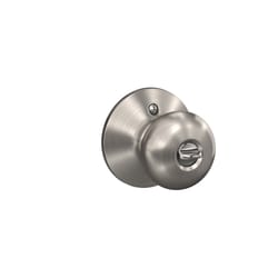 Schlage Plymouth Satin Nickel Entry Knobs Key: K4 1-3/4 in.