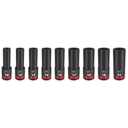 Milwaukee Shockwave 1/2 in. drive Impact Rated Deep Socket Set 9 pc