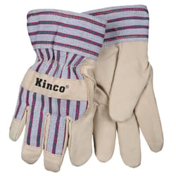 Kinco Unisex Outdoor Knit Wrist Palm Gloves Gray Youth 1 pair