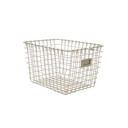 Spectrum 12.25 in. L X 9.25 in. W X 8 in. H Silver Storage Basket