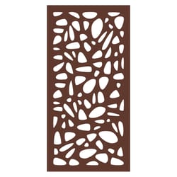 Modinex 48 in. H X 24 in. L Wood Poly Composite Garden Decorative Fence Panel Espresso