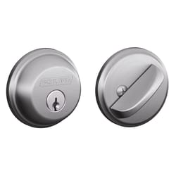 Schlage B Series Satin Chrome Zinc Single Cylinder Deadbolt