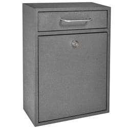 Mail Boss Olympus Modern Galvanized Steel Wall Mount Gray Drop Box