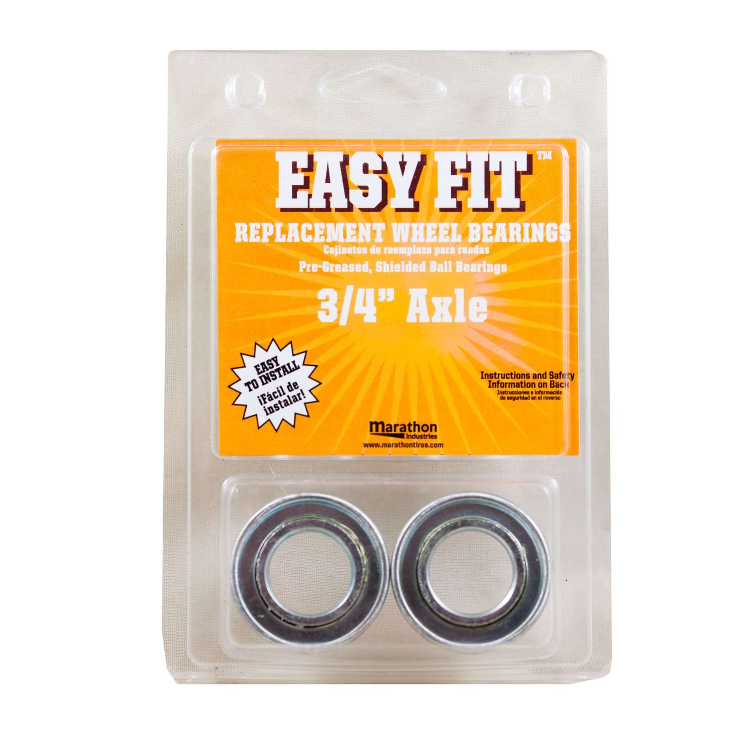 Marathon Easy Fit 500 lb. capacity Wheel Bearings Steel 2 pk - Ace Hardware