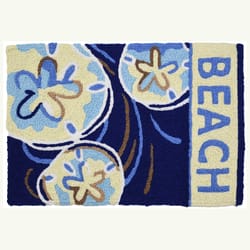 Jellybean 20 in. W X 30 in. L Multi-color Beach Sanddollars Polyester Accent Rug