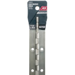 Ace 1-1/2 in. W X 48 in. L Stainless Steel Continuous Hinge 1 pk