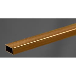 K&S 5/16 in. W X 12 in. L Rectangular Brass Tube 1 pk