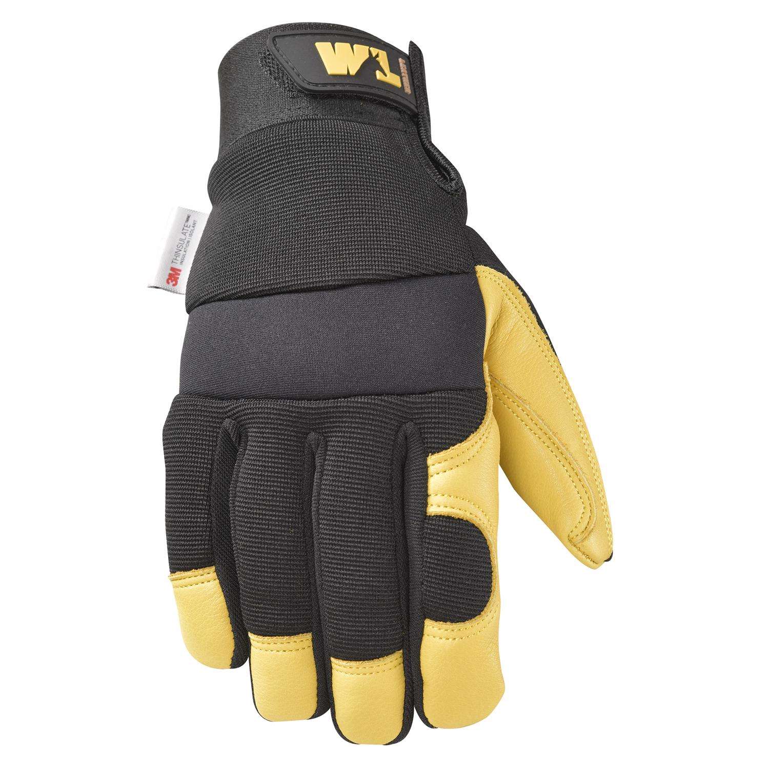 1 Pair Wells Lamont 3M Thinsulate Non Slip Dots Cold Weather Large Jersey Gloves 
