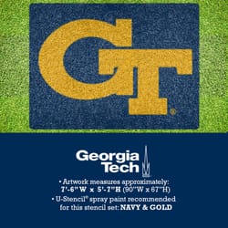 U-Stencil Georgia Tech GT No Stick Lawn Stencil