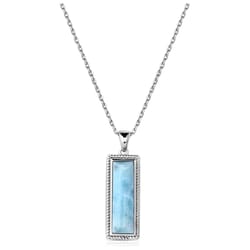 Montana Silversmiths Women's Larimar Peace & Serenity Blue/Silver Necklace