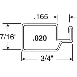 Prime-Line White Aluminum 3/4 in. W X 94 in. L Screen Frame 1 pk