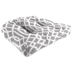 Jordan Manufacturing Gray Geometric Polyester Wicker Seat Cushion 4 in. H X 19 in. W X 19 in. L