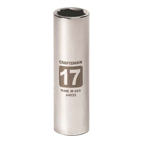 Craftsman 17 mm Metric Deep Socket - 1/2 in. Drive, 6 Point Craftsman 17 mm Metric Deep Socket - 1/2 in. Drive, 6 Point