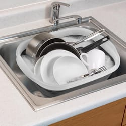 Progressive Prepworks 14.4 in. L X 18.1 in. W X 2 in. H Gray/White PP/TPR Dish Tub