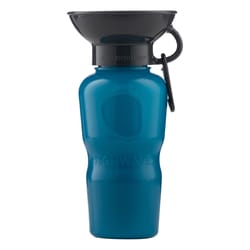 Highwave AutoDogMug Pacific Blue Plastic 22 oz Portable Watering Bottle/Bowl For Dogs